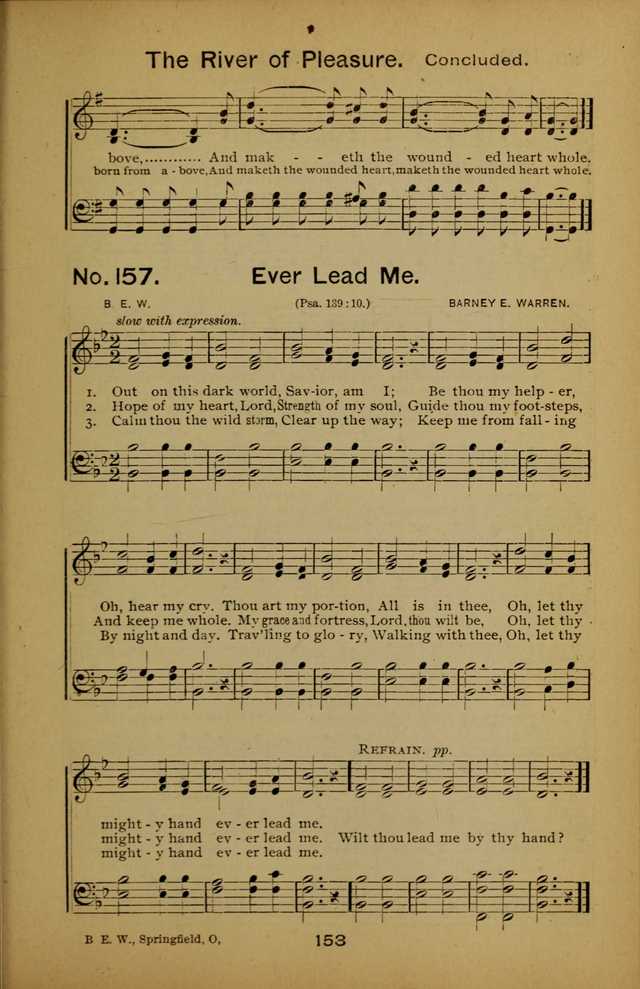 Songs of the Evening Light: for Sunday schools, missionary and revival meetings and gospel work in general page 153