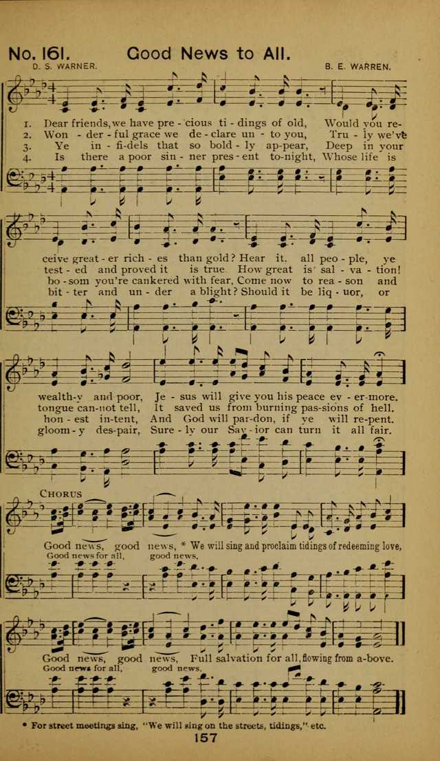 Songs of the Evening Light: for Sunday schools, missionary and revival meetings and gospel work in general page 157