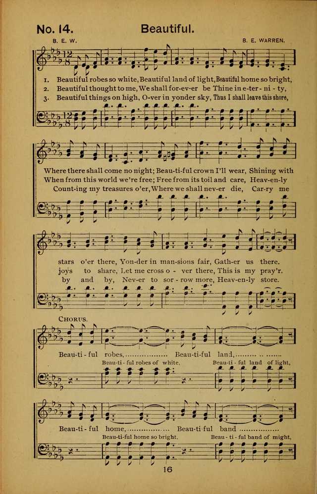 Songs of the Evening Light: for Sunday schools, missionary and revival meetings and gospel work in general page 16