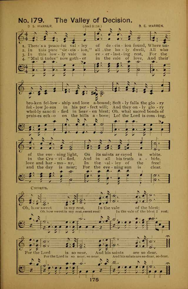 Songs of the Evening Light: for Sunday schools, missionary and revival meetings and gospel work in general page 175