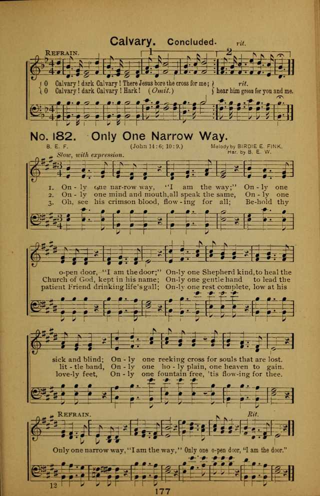 Songs of the Evening Light: for Sunday schools, missionary and revival meetings and gospel work in general page 177