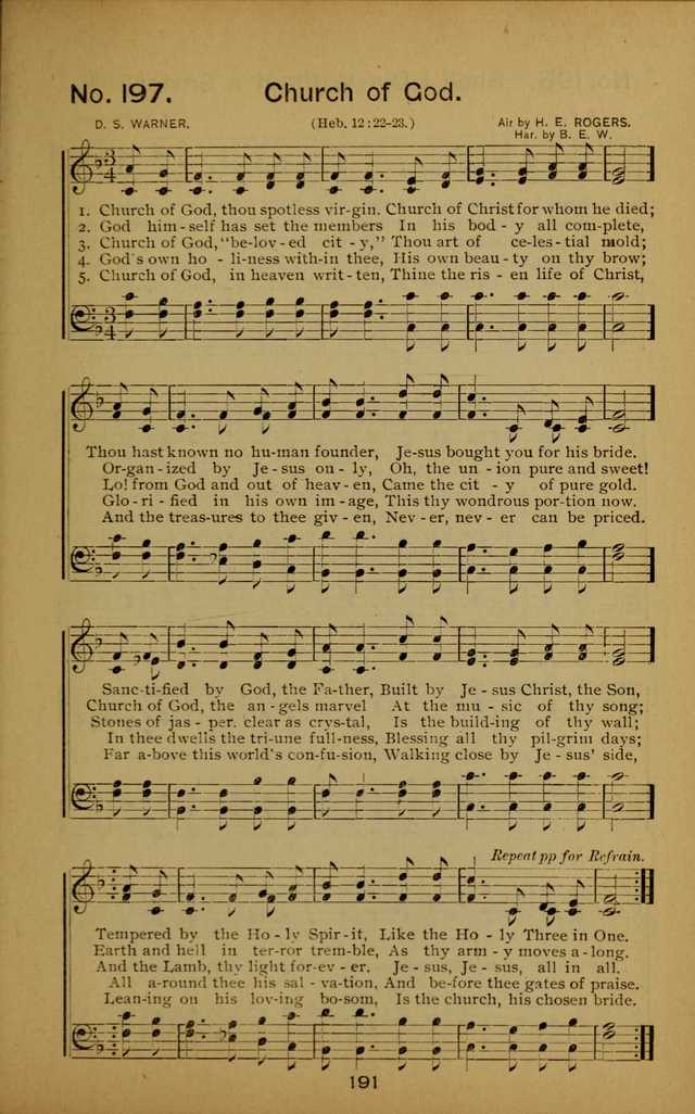 Songs of the Evening Light: for Sunday schools, missionary and revival meetings and gospel work in general page 191