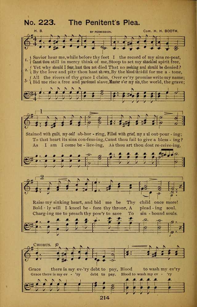 Songs of the Evening Light: for Sunday schools, missionary and revival meetings and gospel work in general page 214