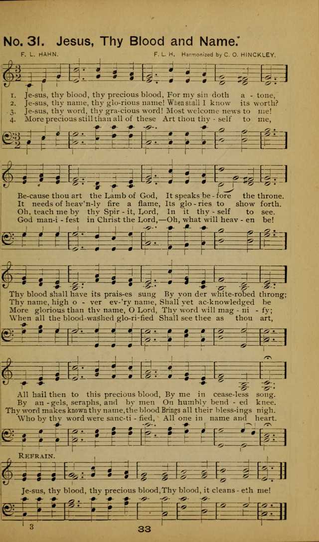 Songs of the Evening Light: for Sunday schools, missionary and revival meetings and gospel work in general page 33