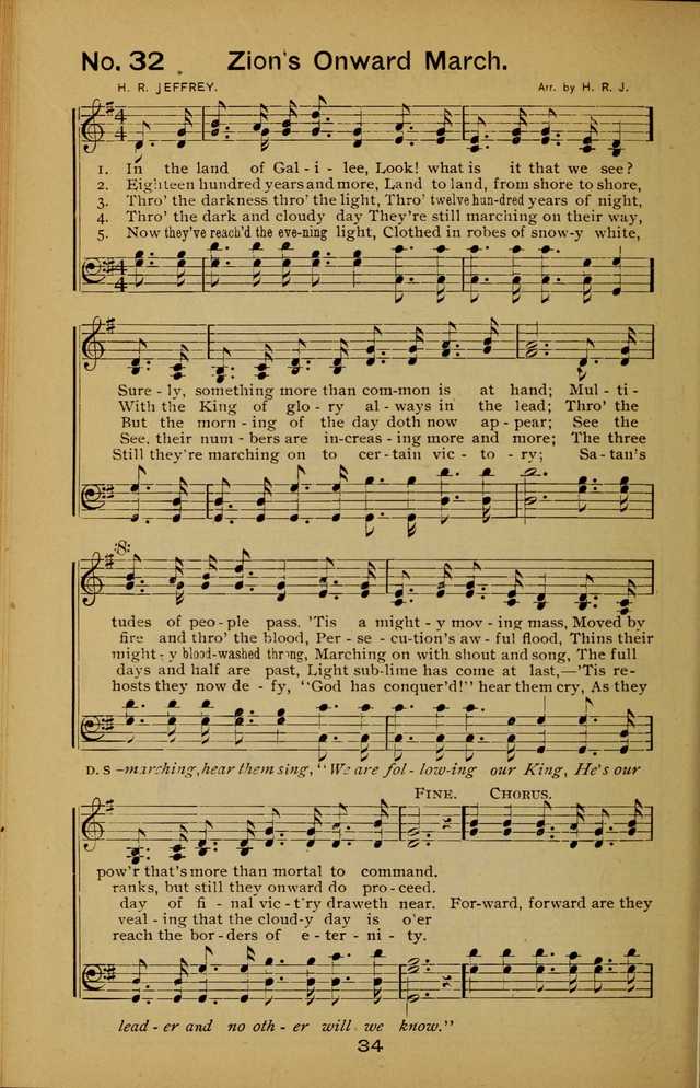 Songs of the Evening Light: for Sunday schools, missionary and revival meetings and gospel work in general page 34