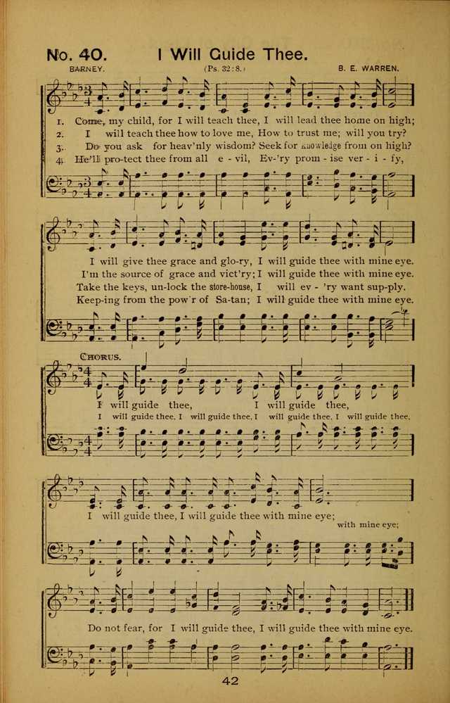 Songs of the Evening Light: for Sunday schools, missionary and revival meetings and gospel work in general page 42
