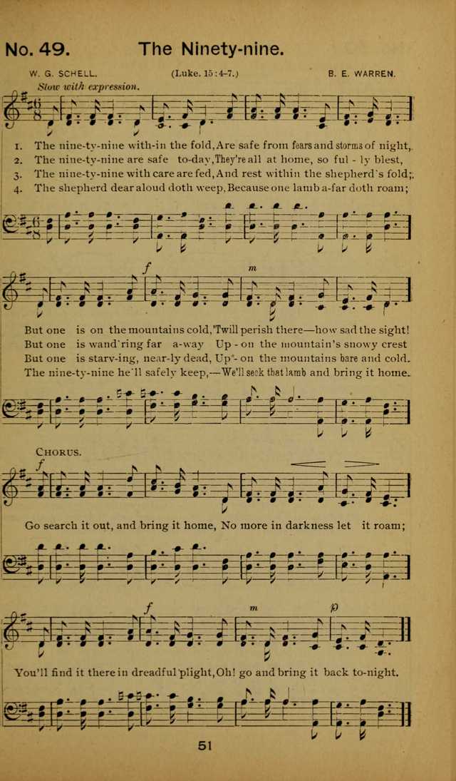Songs of the Evening Light: for Sunday schools, missionary and revival meetings and gospel work in general page 51