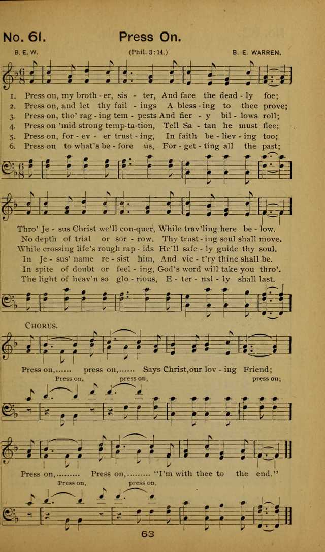 Songs of the Evening Light: for Sunday schools, missionary and revival meetings and gospel work in general page 63