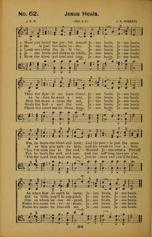Songs of the Evening Light: for Sunday schools, missionary and revival meetings and gospel work in general page 64