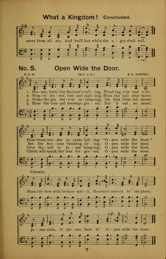 Songs of the Evening Light: for Sunday schools, missionary and revival meetings and gospel work in general page 7