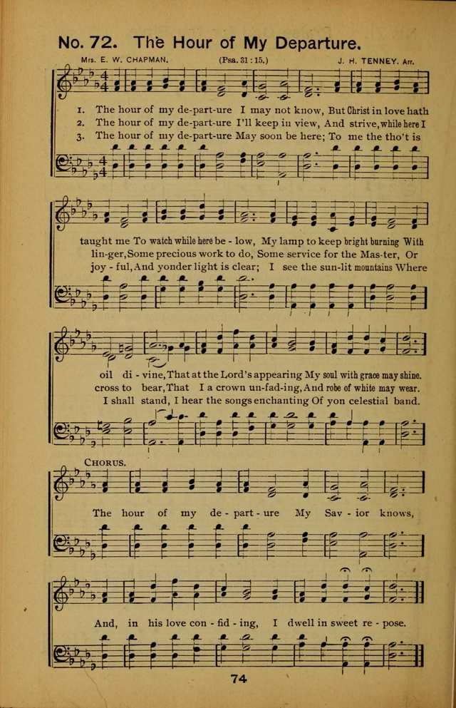 Songs of the Evening Light: for Sunday schools, missionary and revival meetings and gospel work in general page 74