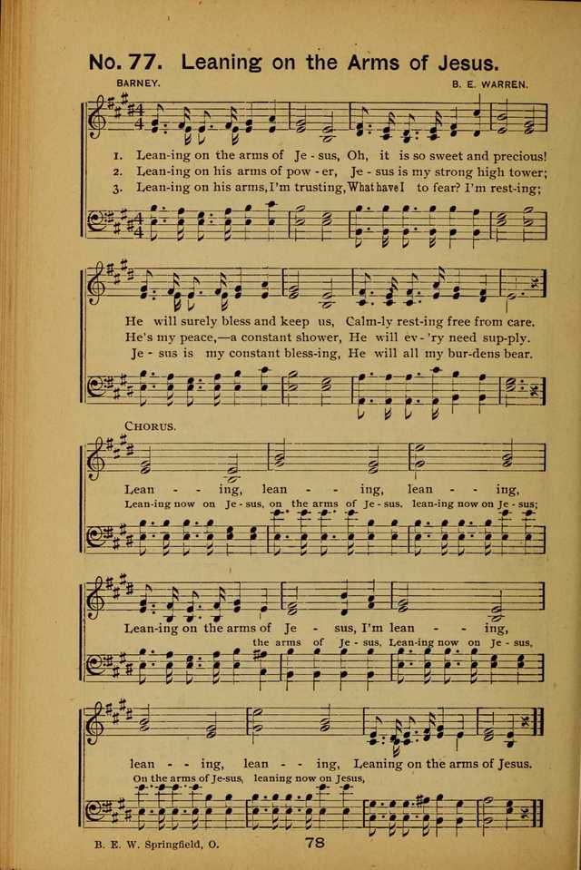 Songs of the Evening Light: for Sunday schools, missionary and revival meetings and gospel work in general page 78