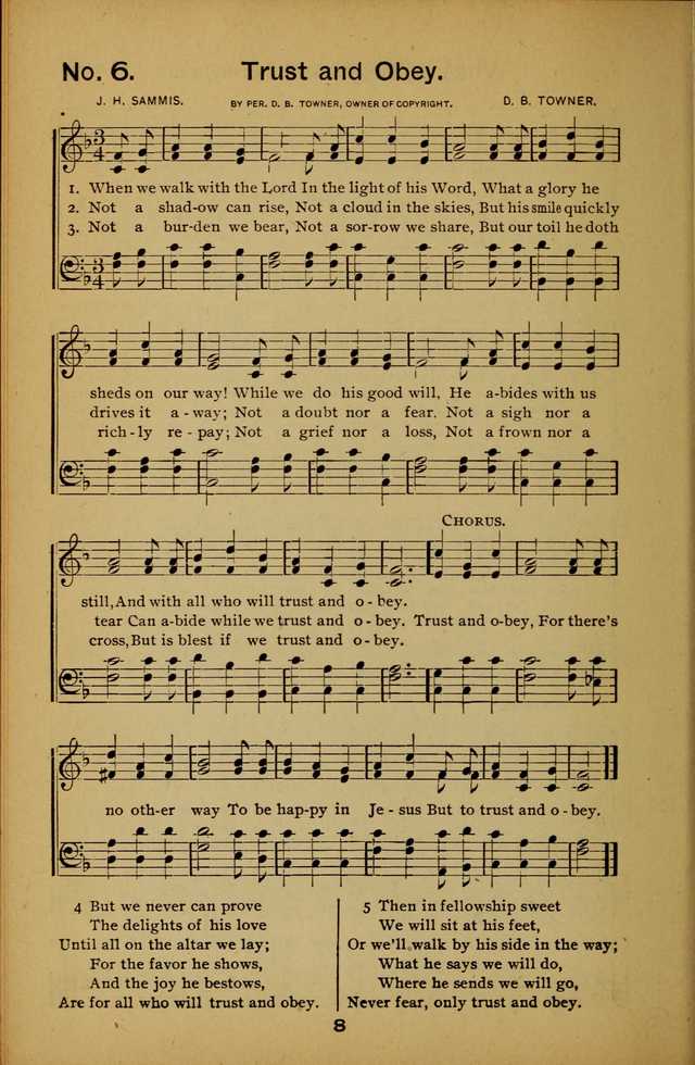 Songs of the Evening Light: for Sunday schools, missionary and revival meetings and gospel work in general page 8