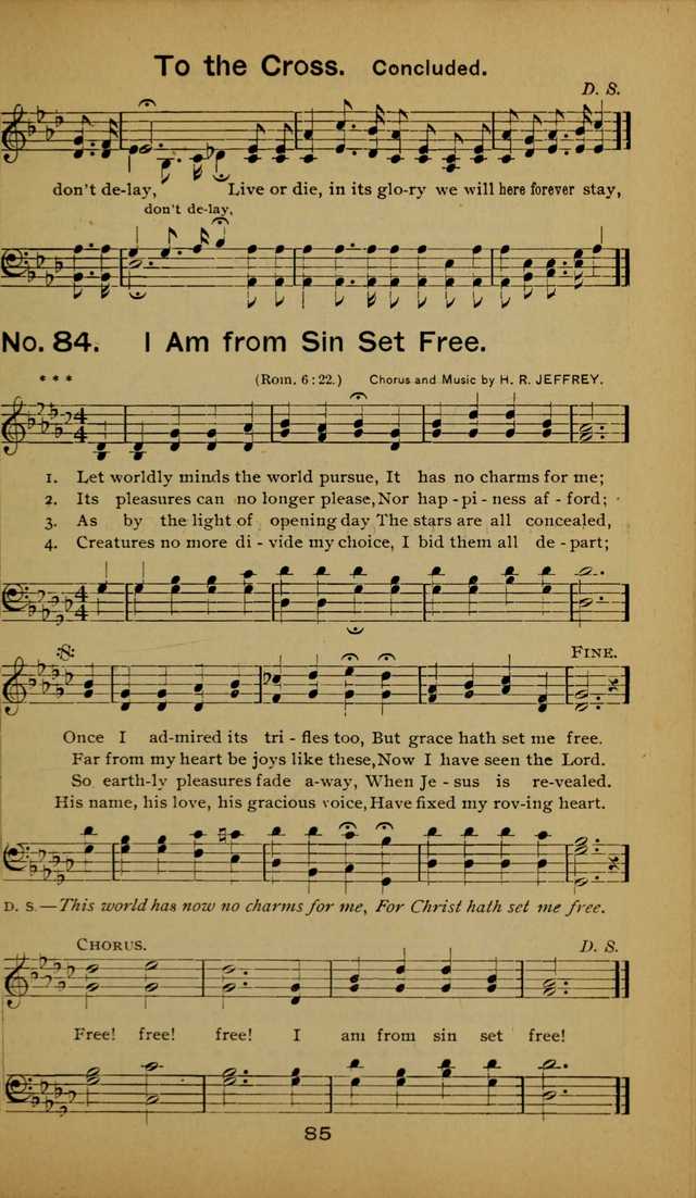Songs of the Evening Light: for Sunday schools, missionary and revival meetings and gospel work in general page 85