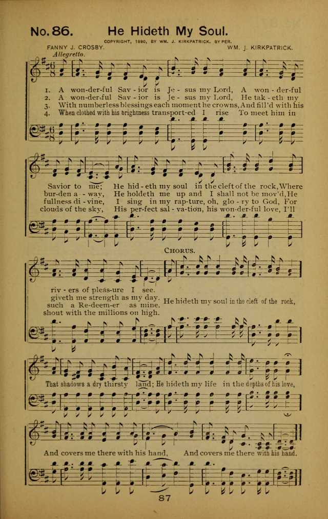Songs of the Evening Light: for Sunday schools, missionary and revival meetings and gospel work in general page 87