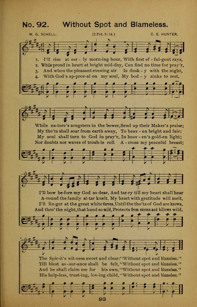 Songs of the Evening Light: for Sunday schools, missionary and revival meetings and gospel work in general page 93
