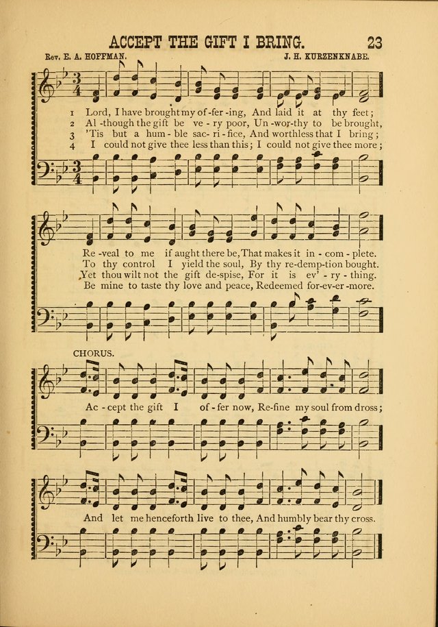 Silvery Echoes of Praise and Prayer: a collection of hymns and music, expecially adapted for children and youths in the primary and intermediate departments of the Sunday-school page 23