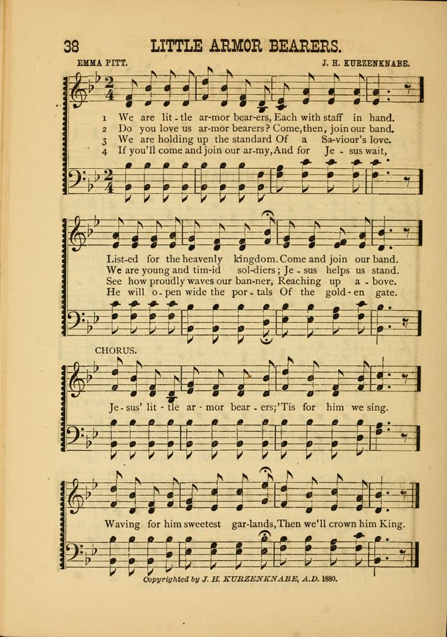 Silvery Echoes of Praise and Prayer: a collection of hymns and music, expecially adapted for children and youths in the primary and intermediate departments of the Sunday-school page 38