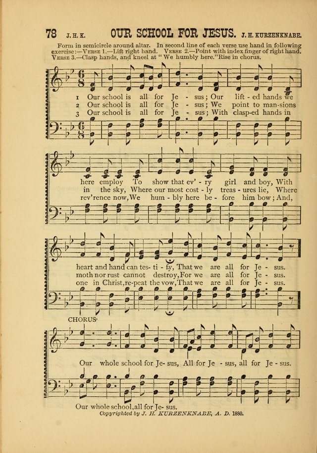Silvery Echoes of Praise and Prayer: a collection of hymns and music, expecially adapted for children and youths in the primary and intermediate departments of the Sunday-school page 78