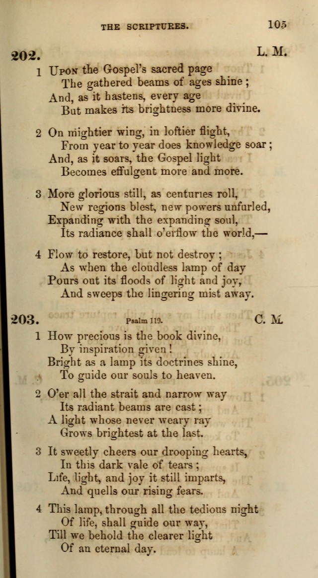 Songs for the Sanctuary; or, Psalms and Hymns for Christian Worship (Words only) page 105