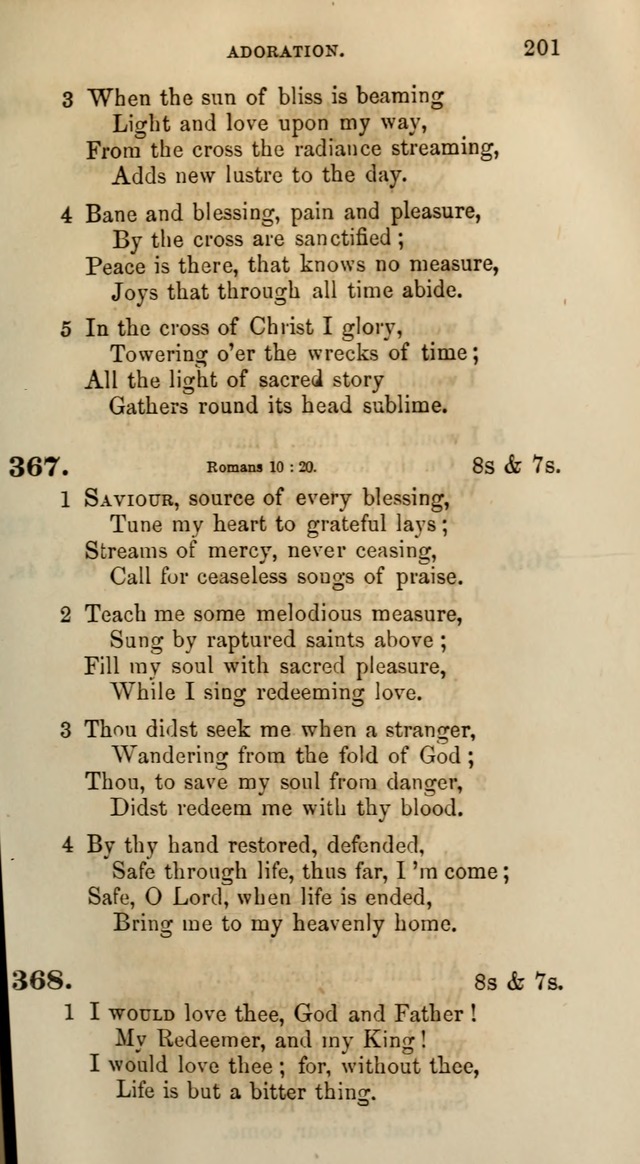 Songs for the Sanctuary; or, Psalms and Hymns for Christian Worship (Words only) page 201