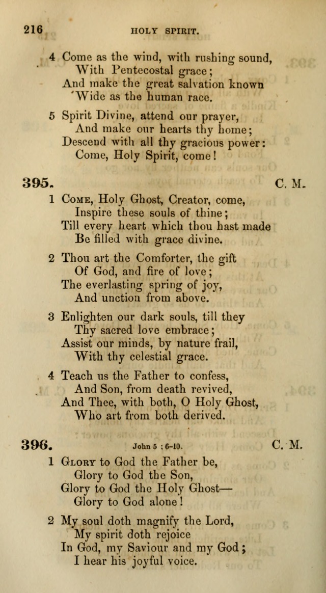 Songs for the Sanctuary; or, Psalms and Hymns for Christian Worship (Words only) page 216