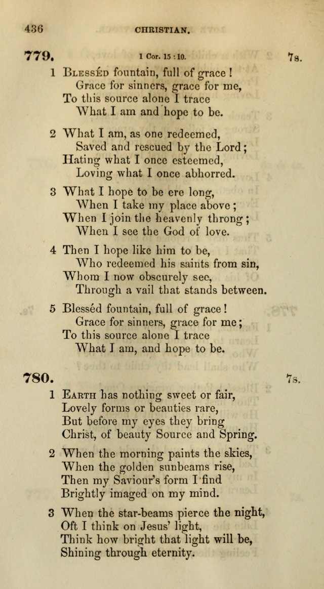 Songs for the Sanctuary; or, Psalms and Hymns for Christian Worship (Words only) page 436