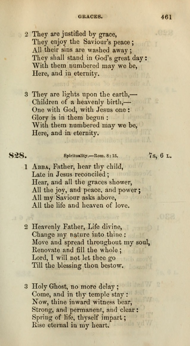 Songs for the Sanctuary; or, Psalms and Hymns for Christian Worship (Words only) page 461