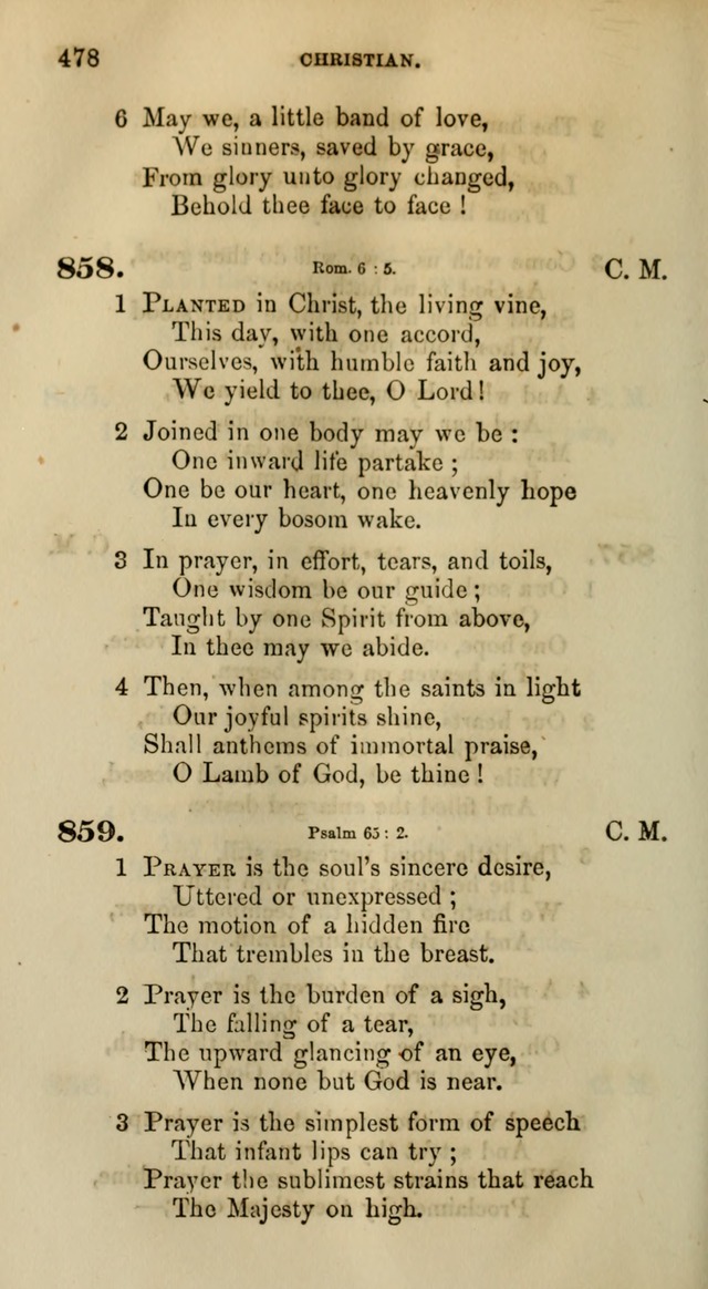 Songs for the Sanctuary; or, Psalms and Hymns for Christian Worship (Words only) page 478