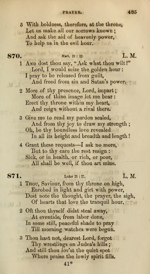 Songs for the Sanctuary; or, Psalms and Hymns for Christian Worship (Words only) page 485