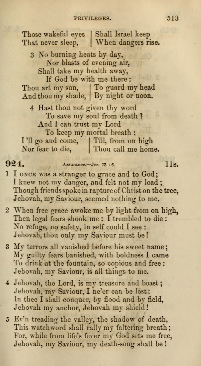 Songs for the Sanctuary; or, Psalms and Hymns for Christian Worship (Words only) page 513