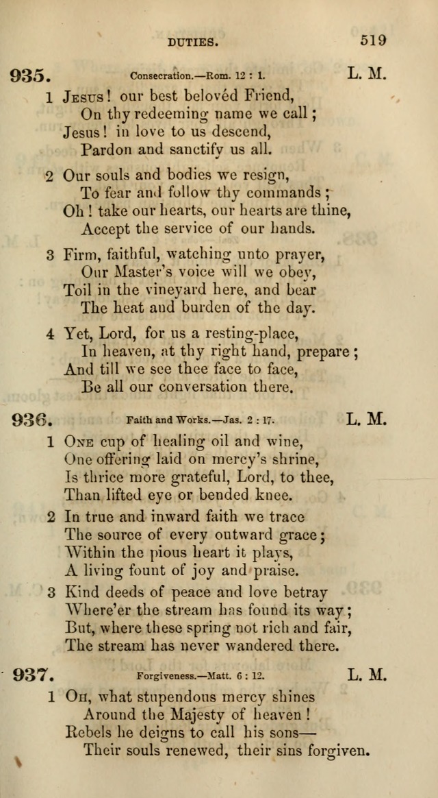 Songs for the Sanctuary; or, Psalms and Hymns for Christian Worship (Words only) page 519