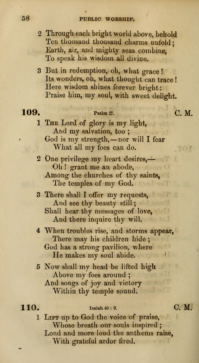 Songs for the Sanctuary; or, Psalms and Hymns for Christian Worship (Words only) page 58
