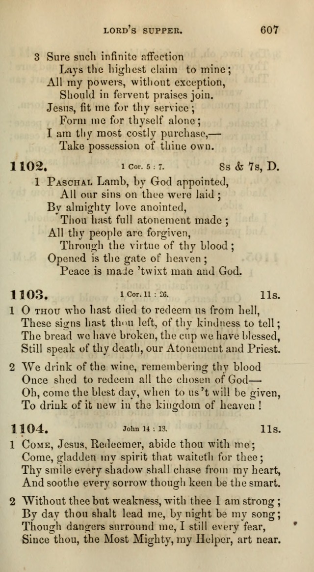 Songs for the Sanctuary; or, Psalms and Hymns for Christian Worship (Words only) page 607