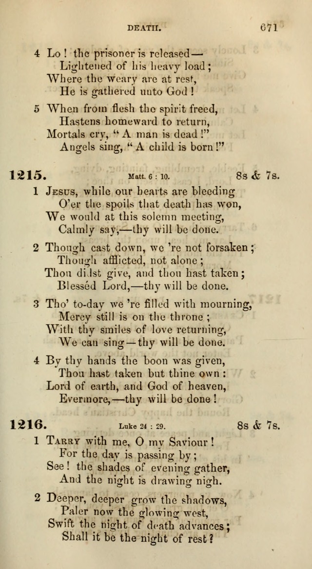 Songs for the Sanctuary; or, Psalms and Hymns for Christian Worship (Words only) page 671