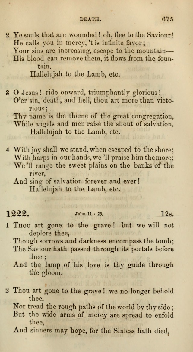 Songs for the Sanctuary; or, Psalms and Hymns for Christian Worship (Words only) page 675