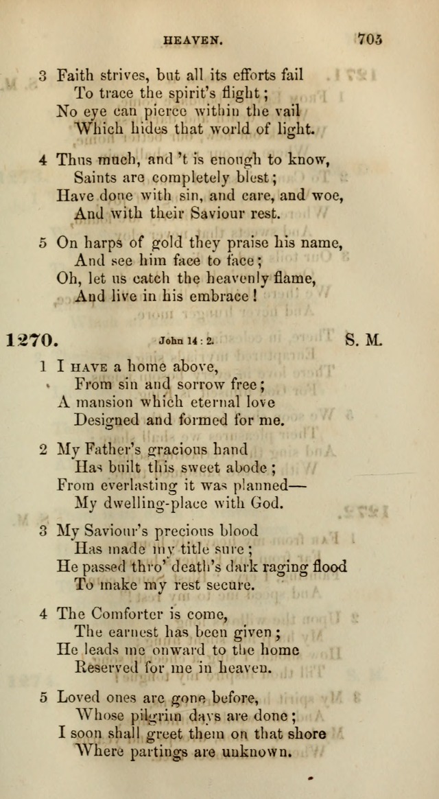 Songs for the Sanctuary; or, Psalms and Hymns for Christian Worship (Words only) page 705