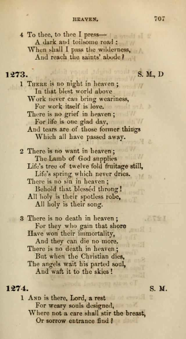 Songs for the Sanctuary; or, Psalms and Hymns for Christian Worship (Words only) page 707