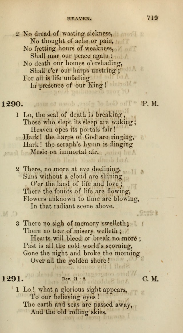 Songs for the Sanctuary; or, Psalms and Hymns for Christian Worship (Words only) page 719