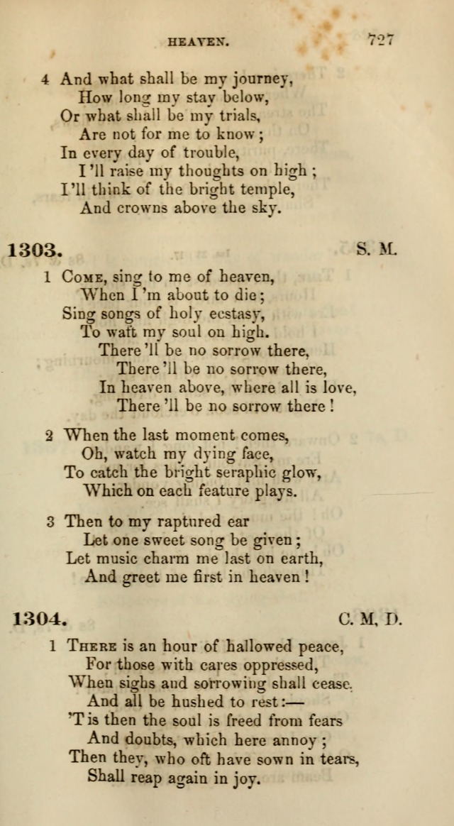 Songs for the Sanctuary; or, Psalms and Hymns for Christian Worship (Words only) page 727