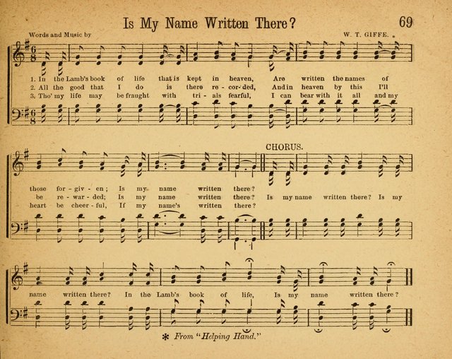 Sparkling Gems Nos.1 & 2 Combined: a new and choice collection of music for Sabbath schools, temperance, and social meetings page 69