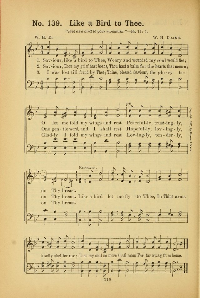 Select Gems: a choice collection of popular hymns and music for use in prayer meetings, the home and Sunday schools page 118