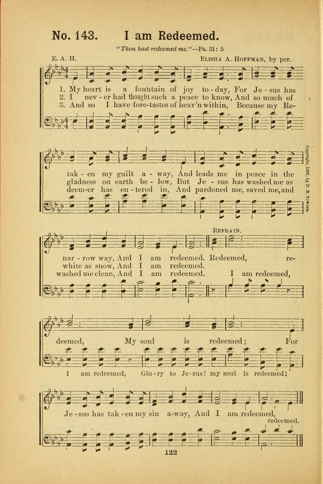 Select Gems: a choice collection of popular hymns and music for use in prayer meetings, the home and Sunday schools page 122