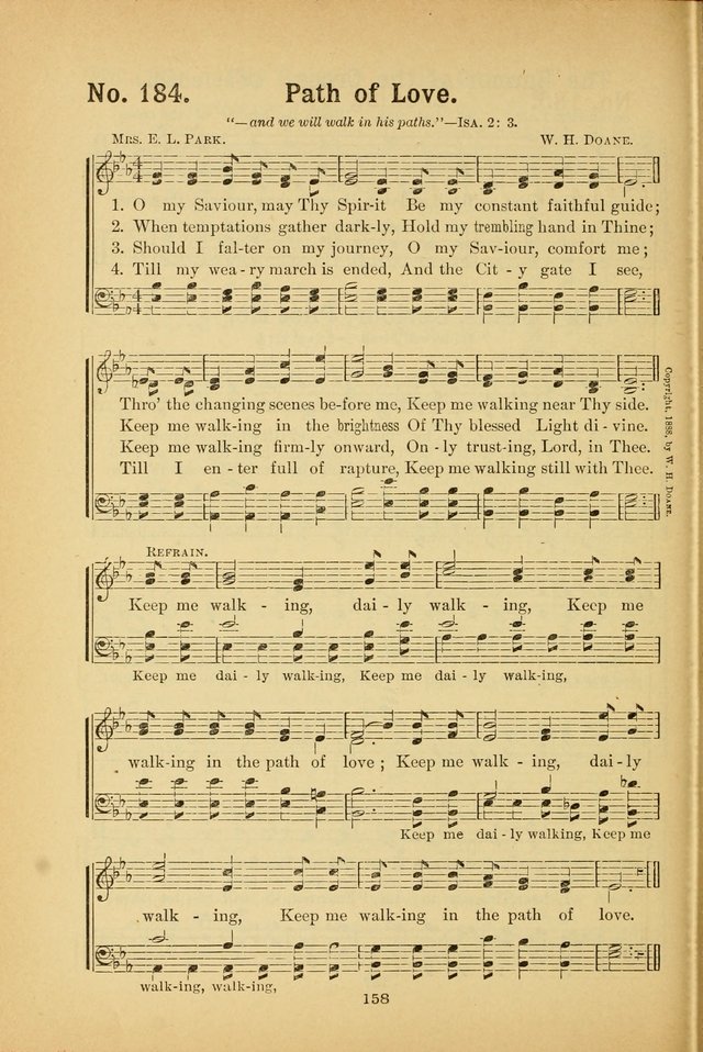 Select Gems: a choice collection of popular hymns and music for use in prayer meetings, the home and Sunday schools page 158