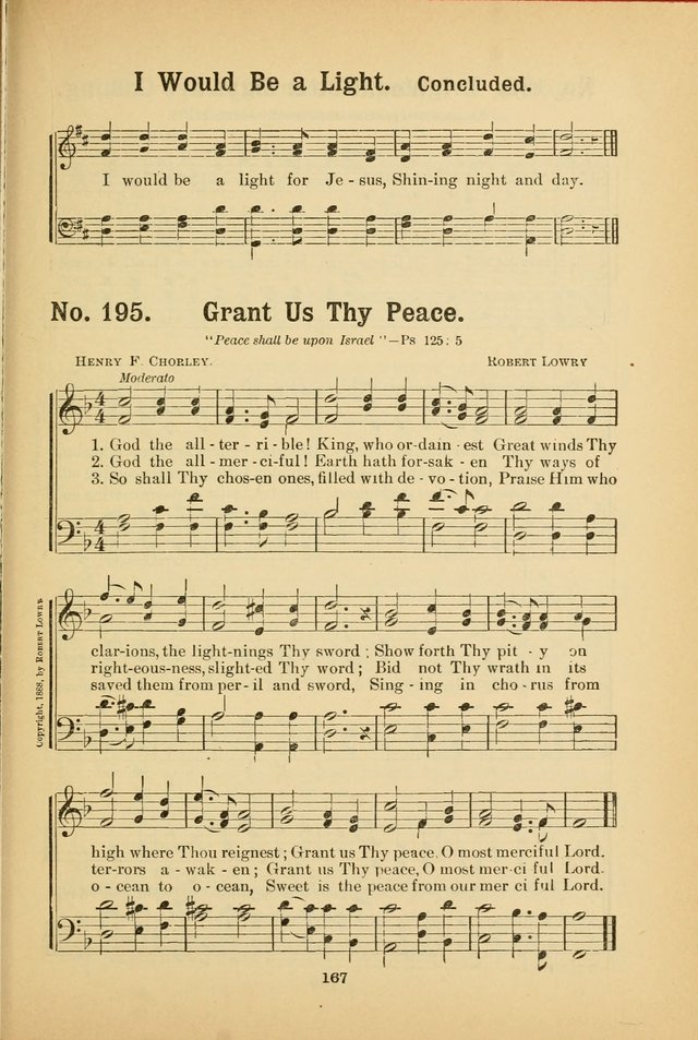 Select Gems: a choice collection of popular hymns and music for use in prayer meetings, the home and Sunday schools page 167