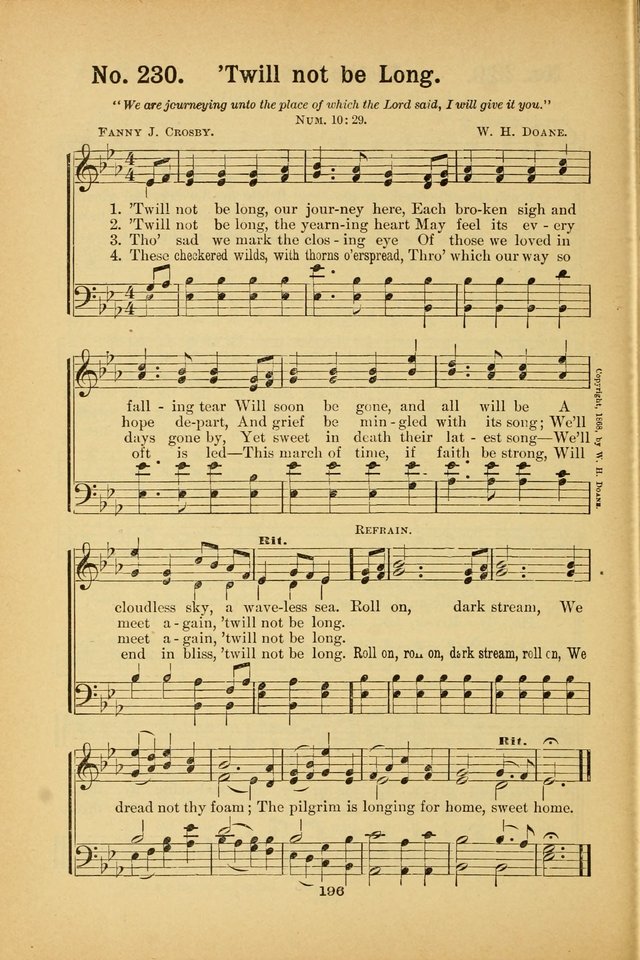 Select Gems: a choice collection of popular hymns and music for use in prayer meetings, the home and Sunday schools page 196