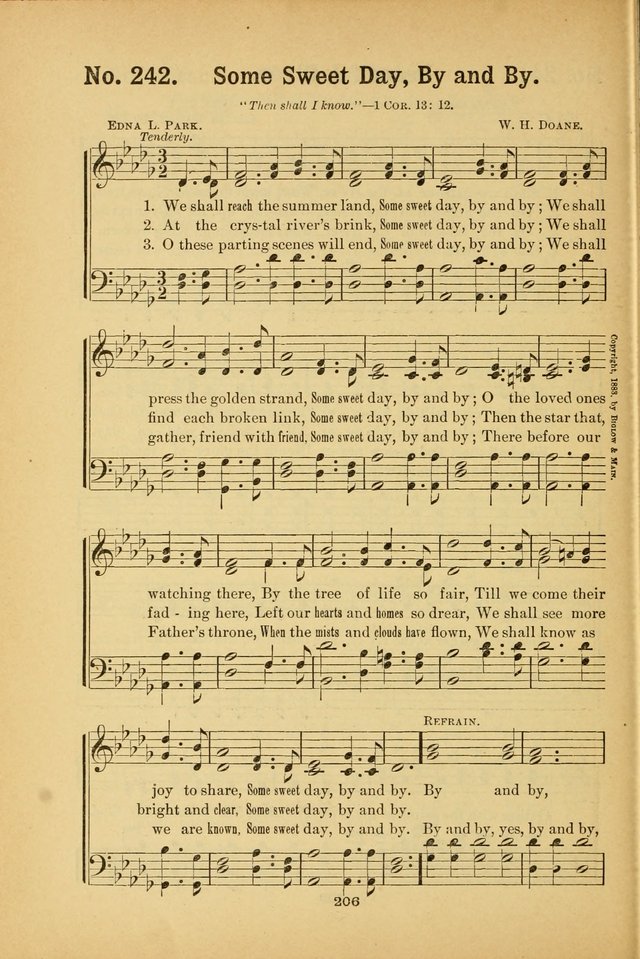 Select Gems: a choice collection of popular hymns and music for use in prayer meetings, the home and Sunday schools page 206