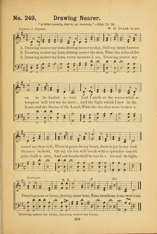 Select Gems: a choice collection of popular hymns and music for use in prayer meetings, the home and Sunday schools page 213