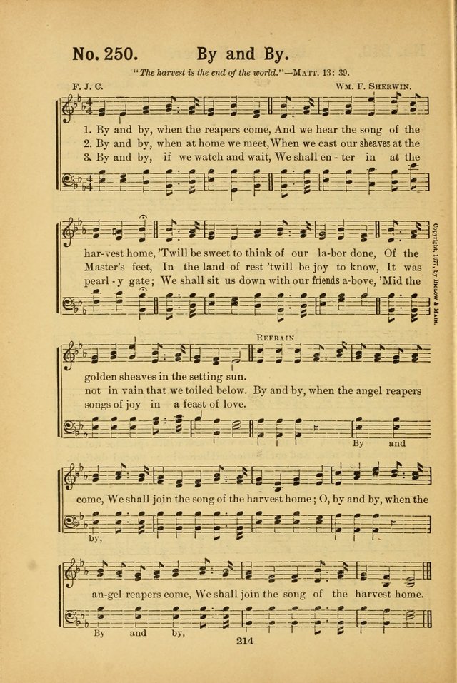 Select Gems: a choice collection of popular hymns and music for use in prayer meetings, the home and Sunday schools page 214