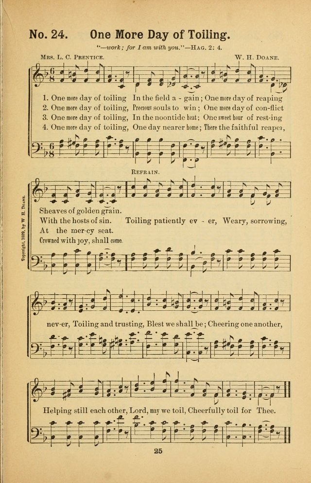 Select Gems: a choice collection of popular hymns and music for use in prayer meetings, the home and Sunday schools page 25